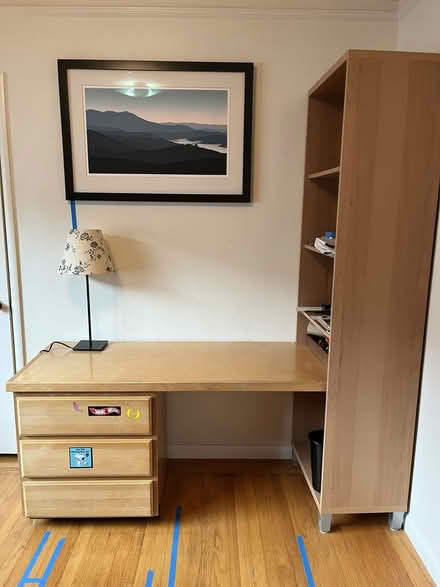 Photo of free wooden desk with shelving (central san rafael) #1