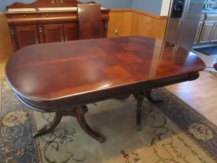 Photo of free Dining Table - 44"x 71" w/ 15" leaf (Somerset) #2