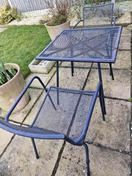 Photo of free Garden table and two chairs (Bomere Heath) #2