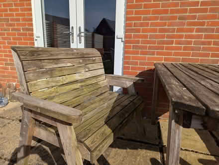 Photo of free Garden table, benches and chair (Steventon OX13) #3