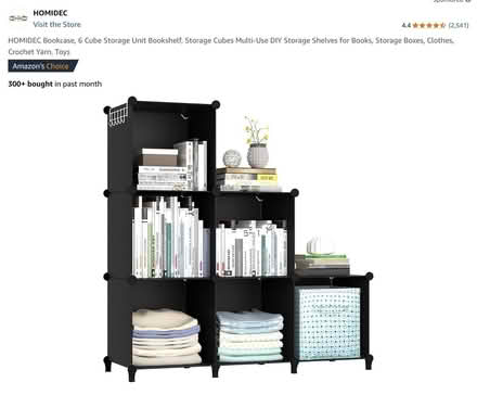 Photo of free Cube Bookcase, 6 Cube Storage (Newlyn TR18) #3