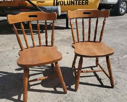 Photo of free 2 wooden restaurant chairs (Lake Hodges) #1