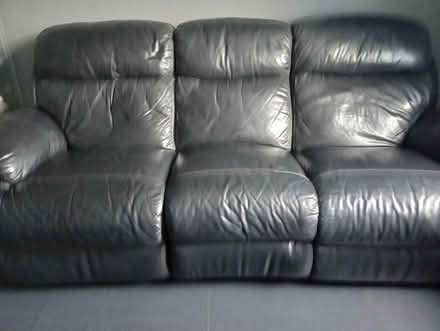 Photo of free Leather recliner sofa (Knowsley) #4