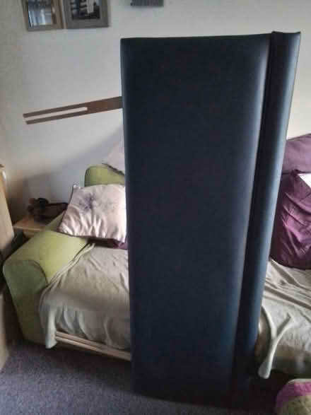Photo of free King size navy blue headboard (Eccleshill BD2) #1