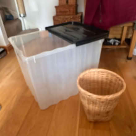 Photo of free 110 ltr Large Plastic Storage Box with folding Lid (Chipping Norton OX7) #1