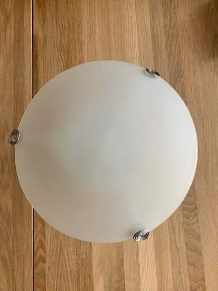 Photo of free Ceiling light - frosted glass with chrome (Ashtead KT21) #2