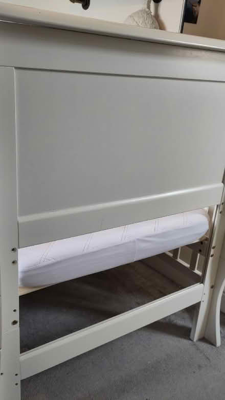 Photo of free White sleigh style cot bed (Galgate LA2) #2