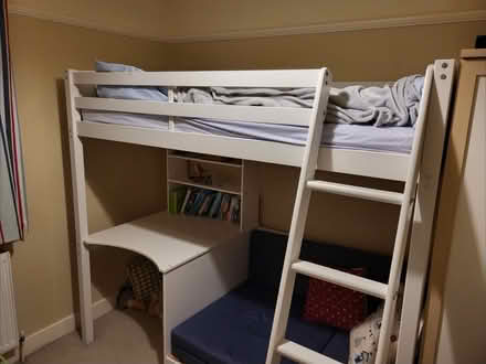 Photo of free Child’s bunk bed with desk & seat (Stamford PE9) #2