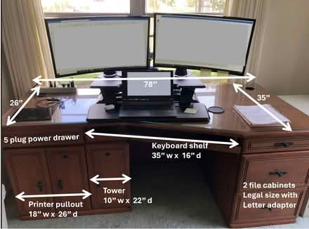 Photo of free Home Office Computer Desk (Maple) (Carrollwood/Citrus Park) #2