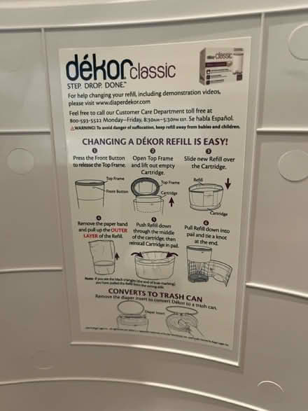 Photo of free Dekor brand diaper caddy (Roland park/Evergreen) #3