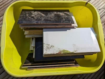 Photo of free White and black subway tiles (Kibworth Beauchamp LE8) #1