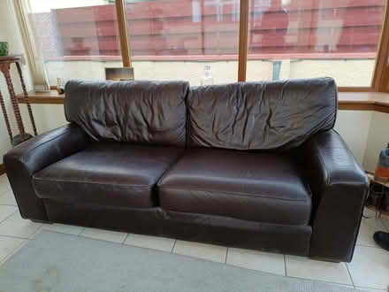 Photo of free Leather sofa (Rosewell EH24) #1