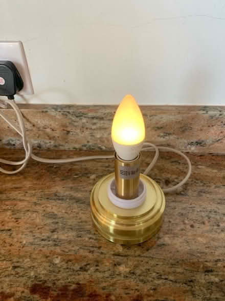 Photo of free Gold lamp with open bulb (Chalk Farm NW3) #1