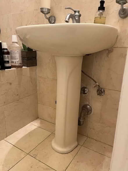 Photo of free Bathroom pedestal sink (Washington Heights) #1