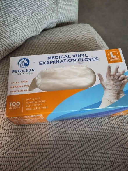 Photo of free Disposable vinyl gloves size L (unused) (Galgate LA2) #1