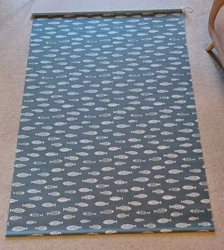 Photo of free Bathroom roller blind .. blue fish design. 120cm wide (IP4) #1