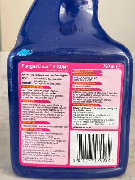 Photo of free Fungus Clear 2 spray for roses etc (East Marden) #2