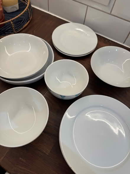 Photo of free Stack of white crockery (WR1 Lansdowne) #1