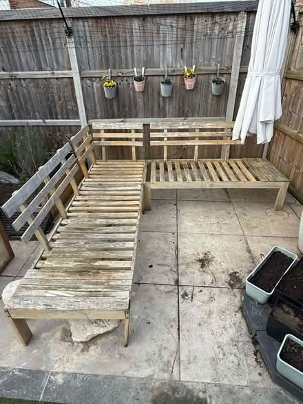 Photo of free Wooden garden L shape furniture (Broxbourne EN11) #1