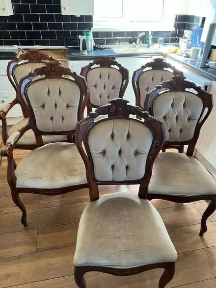 Photo of free Large dining table with 6 chairs, 78 inches x47 inches some (Hare Street CM19) #3