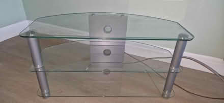 Photo of free Large 3 shelf glass tv stand (M43) #1