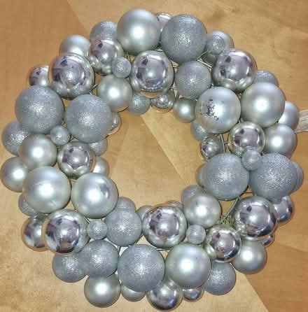 Photo of free A silver bauble wreath (Pembury TN2) #1