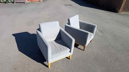 Photo of free Two grey armchairs (Old Bletchley MK3) #1