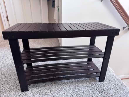 Photo of free Wooden shoe rack (Kingstowne / Springfield Mall) #1