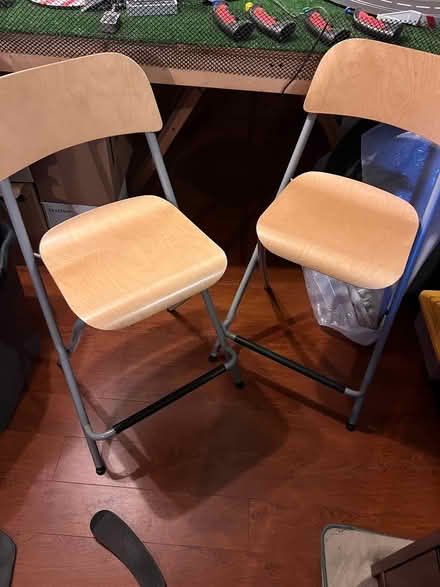 Photo of free 2 light wood bar stools (Navan) #1