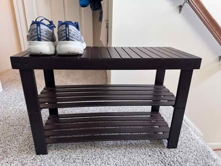 Photo of free Wooden shoe rack (Kingstowne / Springfield Mall) #3