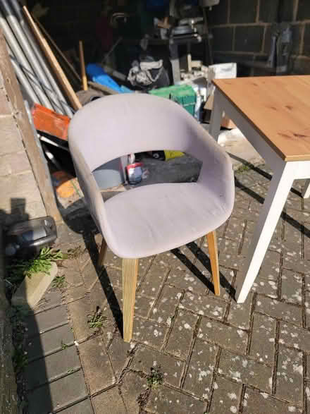 Photo of free Ikea pine and white table and chair (Wirksworth DE4) #3