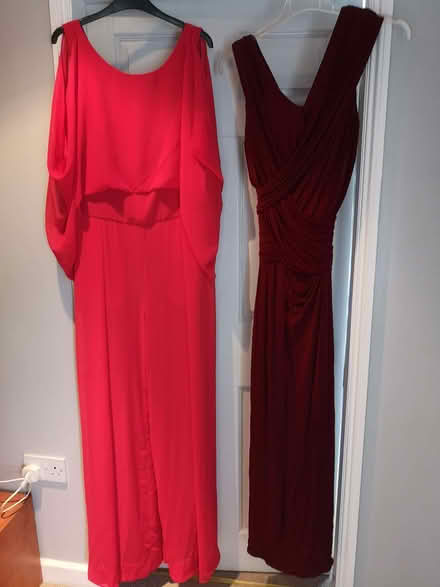 Photo of free Red evening jumpsuit size 10/12 (Ragnall NG22) #2