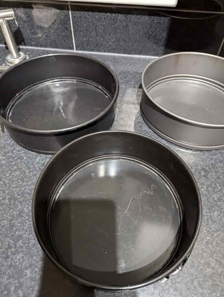 Photo of free 3x Spring form cake tins (Poplars SG2) #1