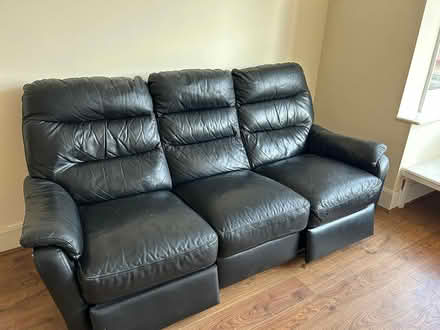 Photo of free Three seater leather recliner sofa (sw20) #1