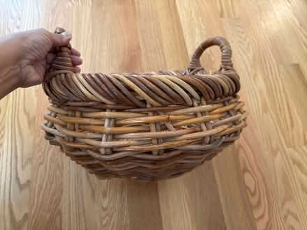 Photo of free Gently used Short wicker basket (Sunnyvale, near library) #2