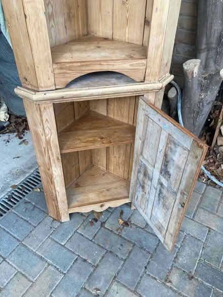 Photo of free Corner unit, pine, antique looking (St Mark's GL51) #2