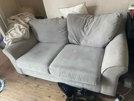 Photo of free Small light grey sofas- used condition (Aintree L9) #1