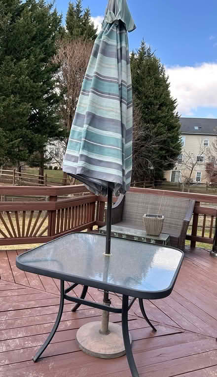 Photo of free Glass Top Patio Table (Germantown) #1