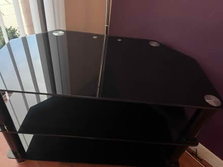 Photo of free black glass tv unit (Bonnyrigg EH19) #2