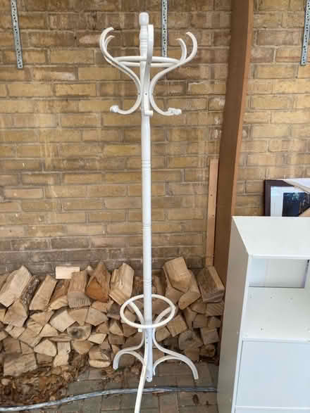 Photo of free White wooden hat coat umbrella stand (St Mark's GL51) #1