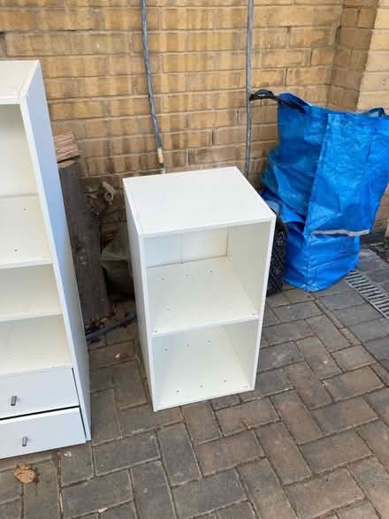 Photo of free White IKEA shelving (St Mark's GL51) #2