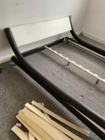 Photo of free King size bed frame (and mattress) (Near Gilbert Inglefield LU7) #2