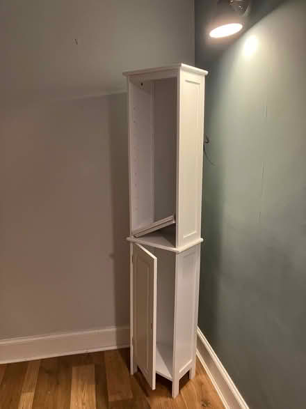 Photo of free Tall slim white bathroom cabinet (Newington EH9) #2