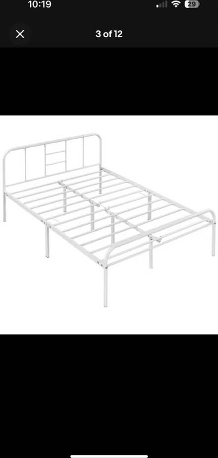 Photo of free 2 x double beds - white metal (Montford Bridge) #1