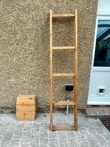 Photo of free Tall wooden shelf unit. (Wallands Park BN7) #1