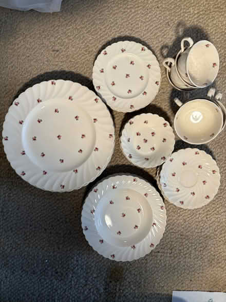 Photo of free Pretty rose pattern dish set (midtown east side) #1