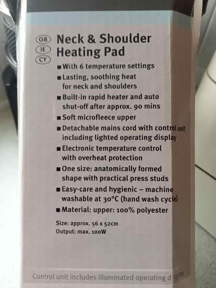 Photo of free Neck and Shoulder Heating Pad (Lower Broadheath WR2) #2