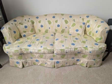 Photo of free Loveseat sofa for reupholstering (Ashburn Farm) #1