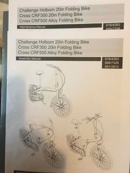 Photo of free Folding Bike Manuals (Lexden CO3) #1