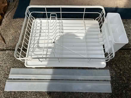 Photo of free White-painted metal dish rack etc (Valencia Avenue, Sunnyvale) #1